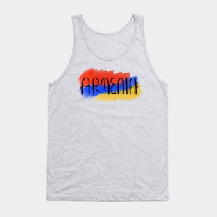 Armenia letter flag design Tank Top